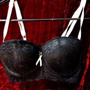 🖤 Bra w. White Straps🤍